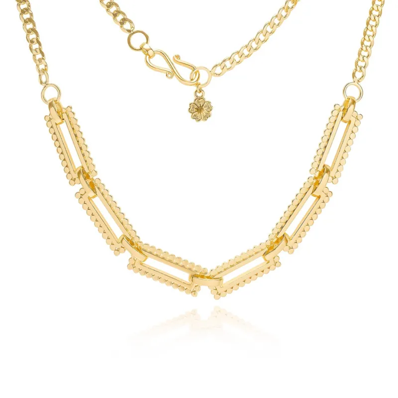 Chunky Oblong Link Necklace sold by Azuni London