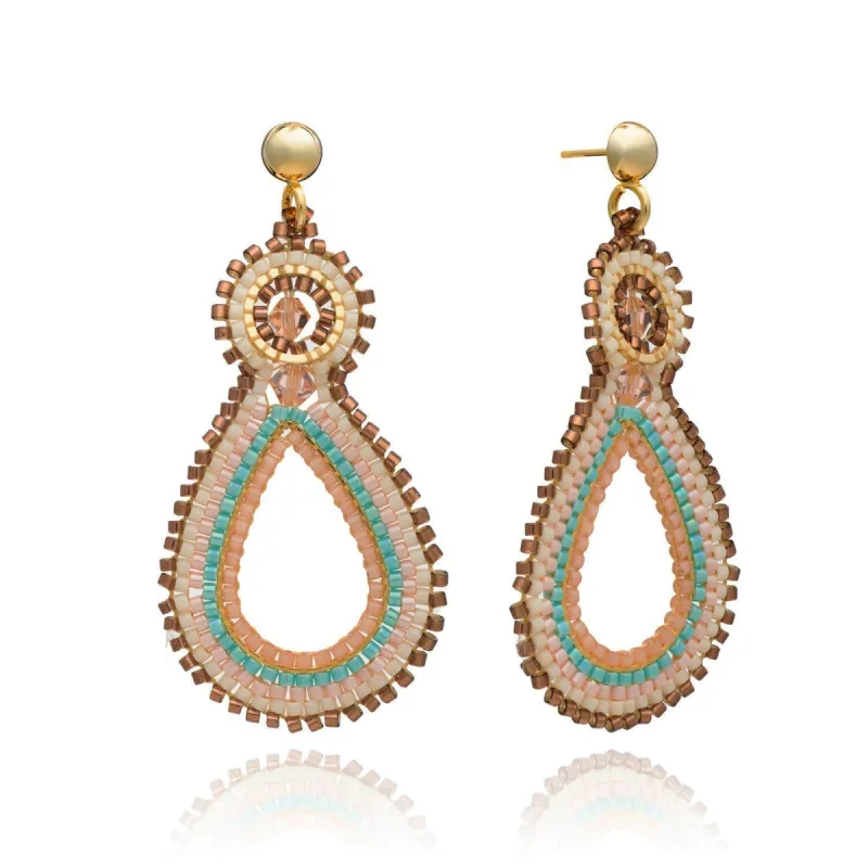 Xomi Teardrop Beaded Earrings sold by Azuni London