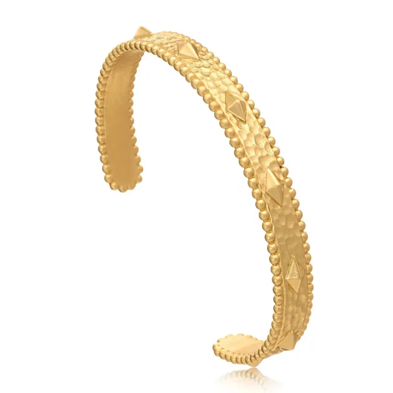 Filia Diamond Stud Gold Bangle sold by Azuni London