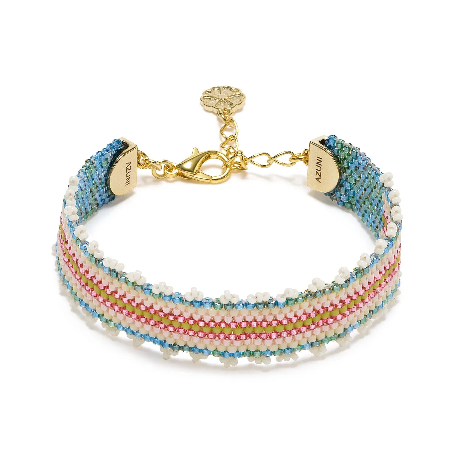 Lela Striped Beaded Freindship Bracelet sold by Azuni London product image thumbnail 3