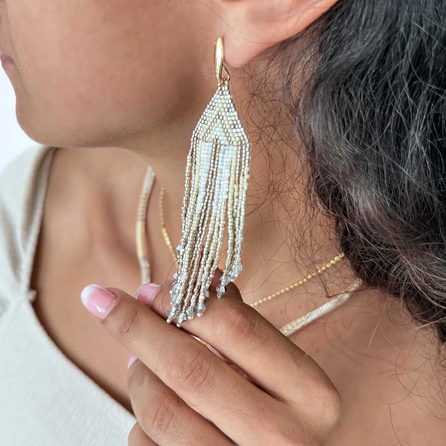 Cascada Fringe Earrings sold by Azuni London product image thumbnail 5