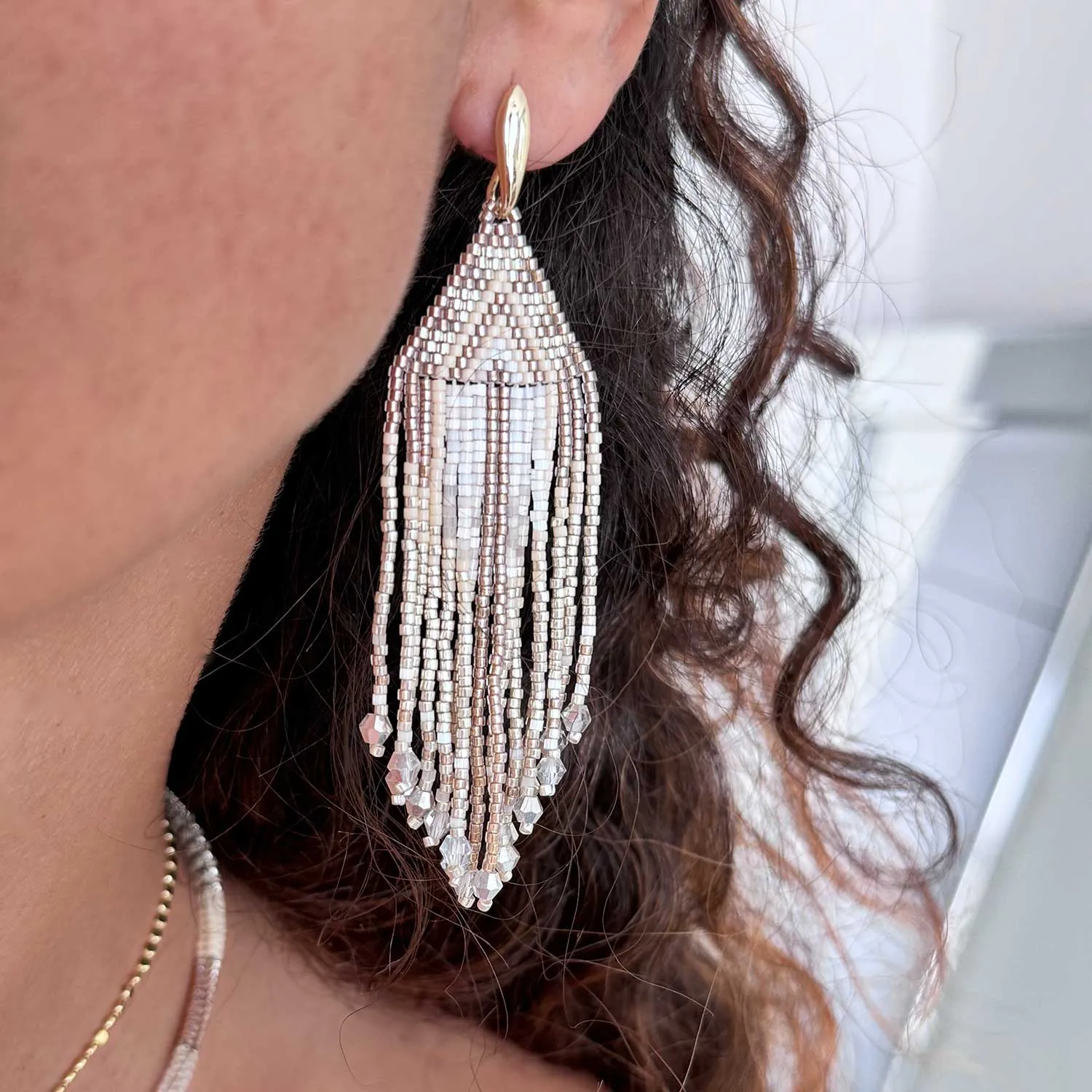 Cascada Fringe Earrings sold by Azuni London product image thumbnail 4