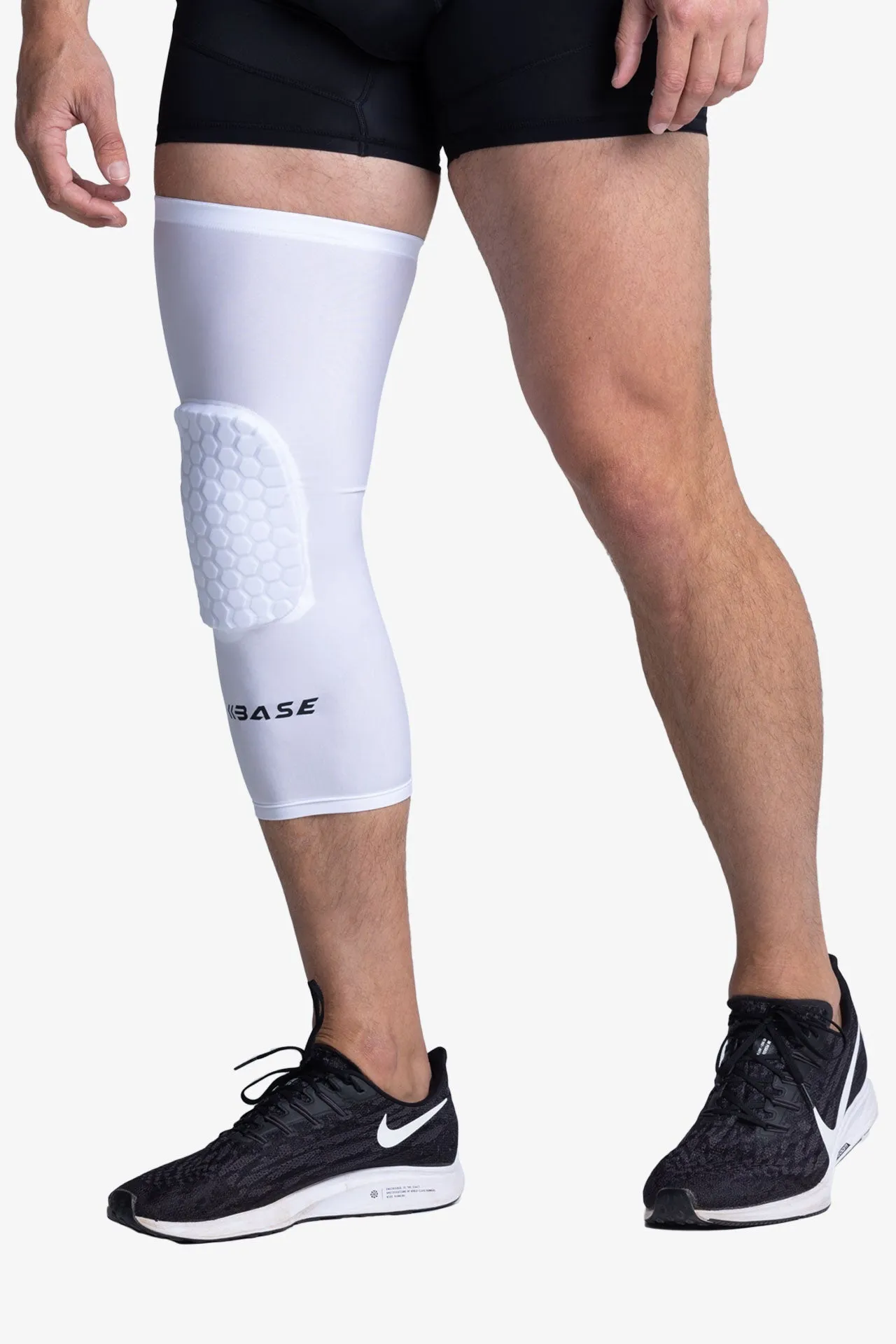 BASE Square Padded Knee Guard (Single) - White sold by BASE Compression product image thumbnail 2
