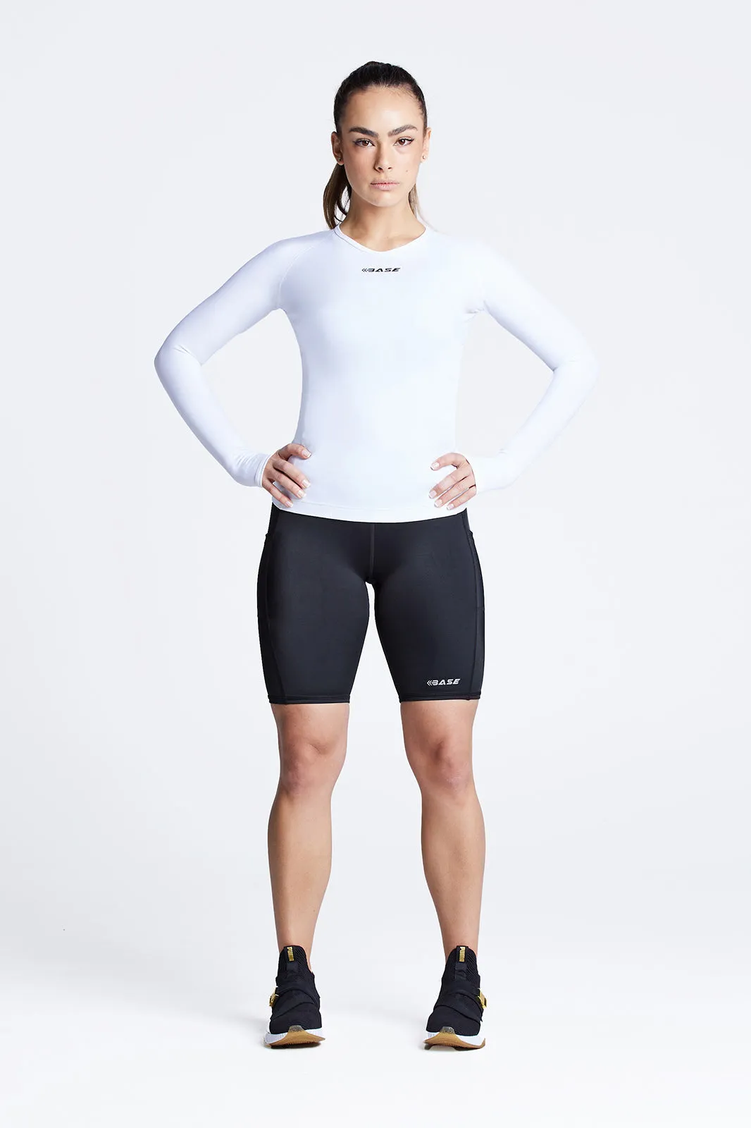 BASE Women's Core Long Sleeve Compression Tee - White sold by BASE Compression product image thumbnail 5