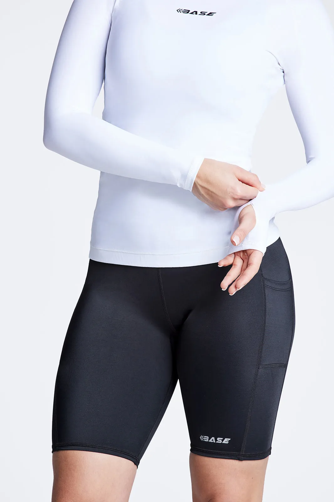 BASE Women's Core Long Sleeve Compression Tee - White sold by BASE Compression product image thumbnail 4