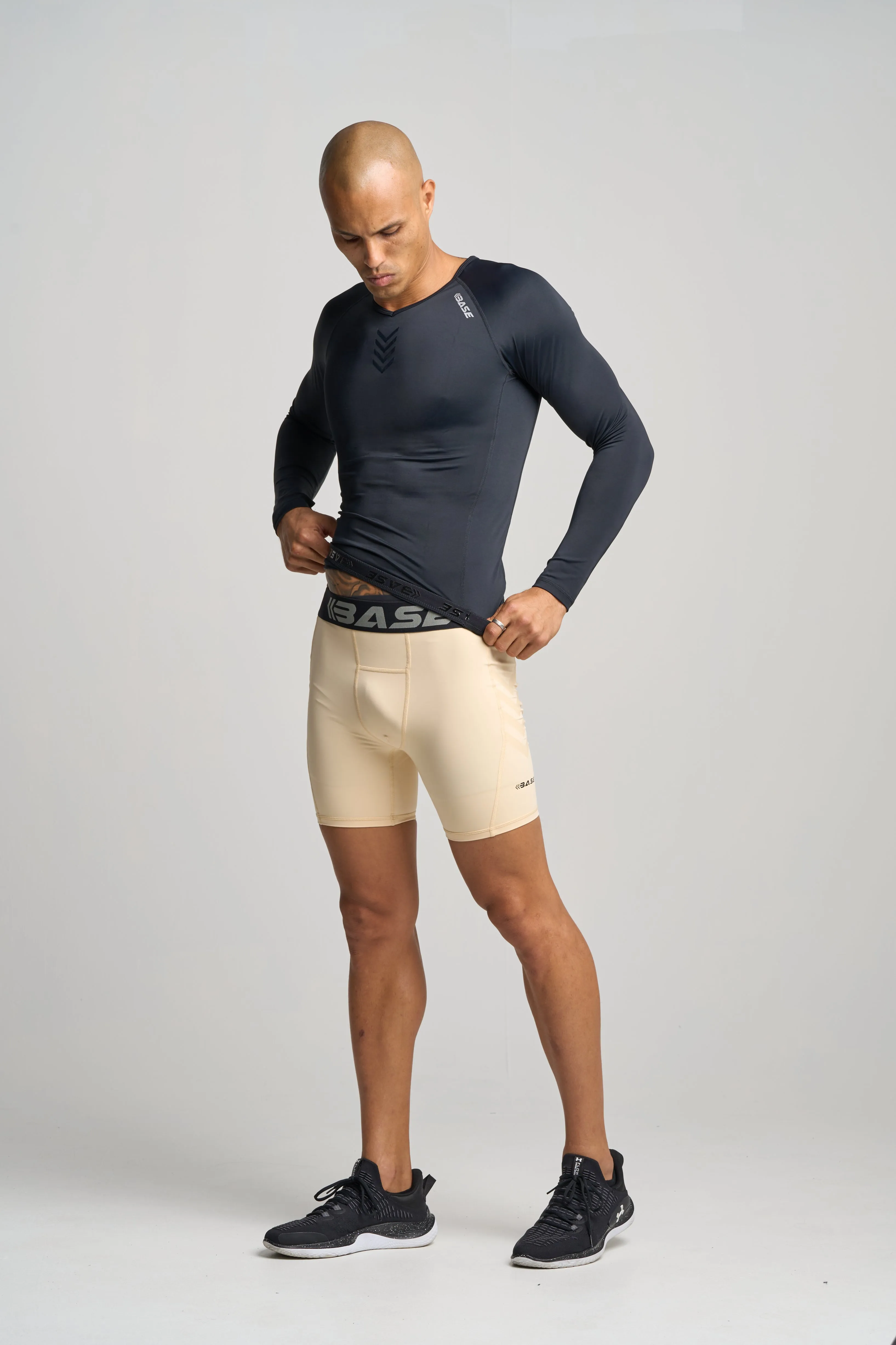 BASE Men's Compression Shorts - Tan sold by BASE Compression product image thumbnail 3