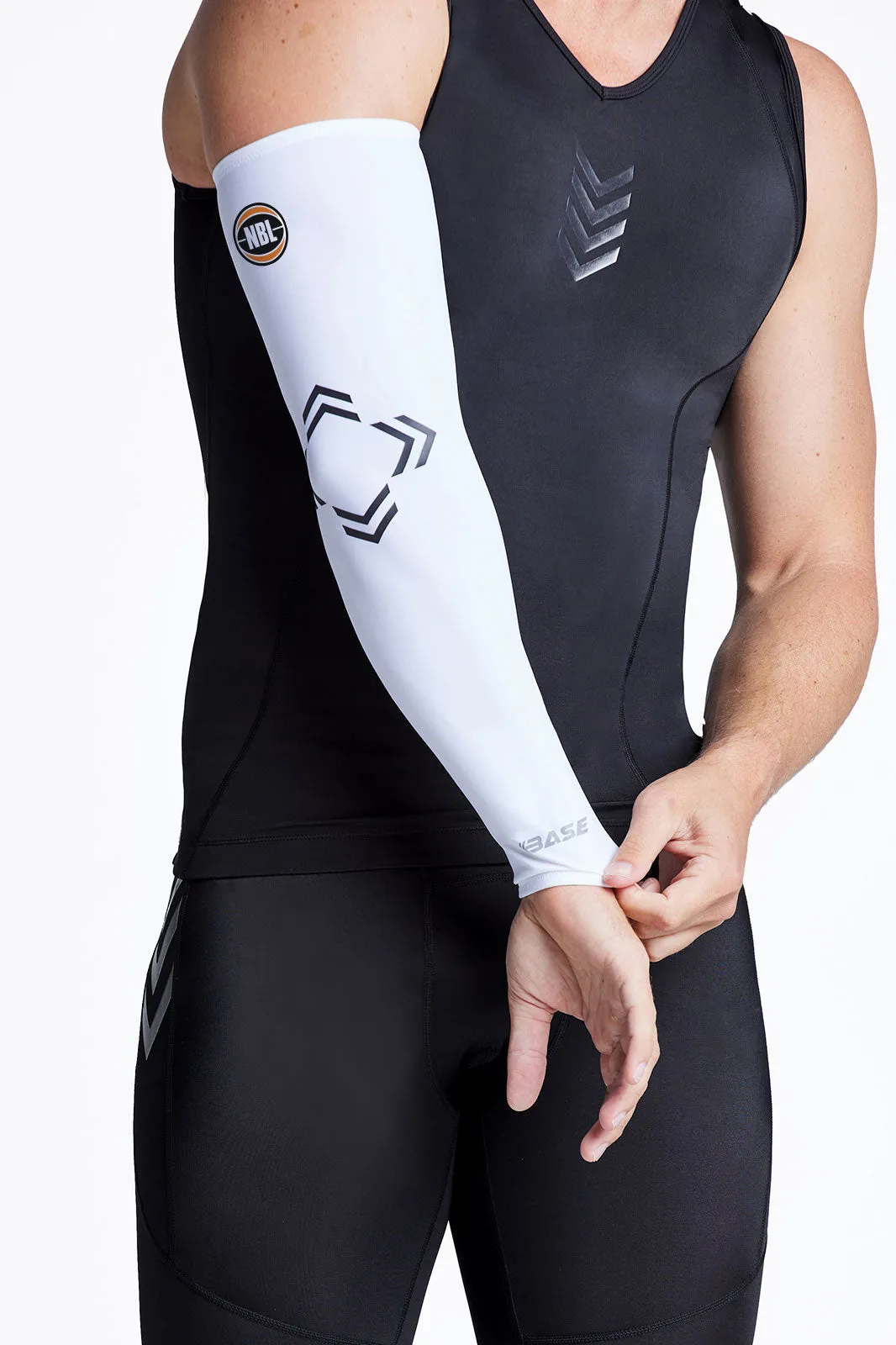BASE + NBL Arm Guard (Pair) - White sold by BASE Compression
