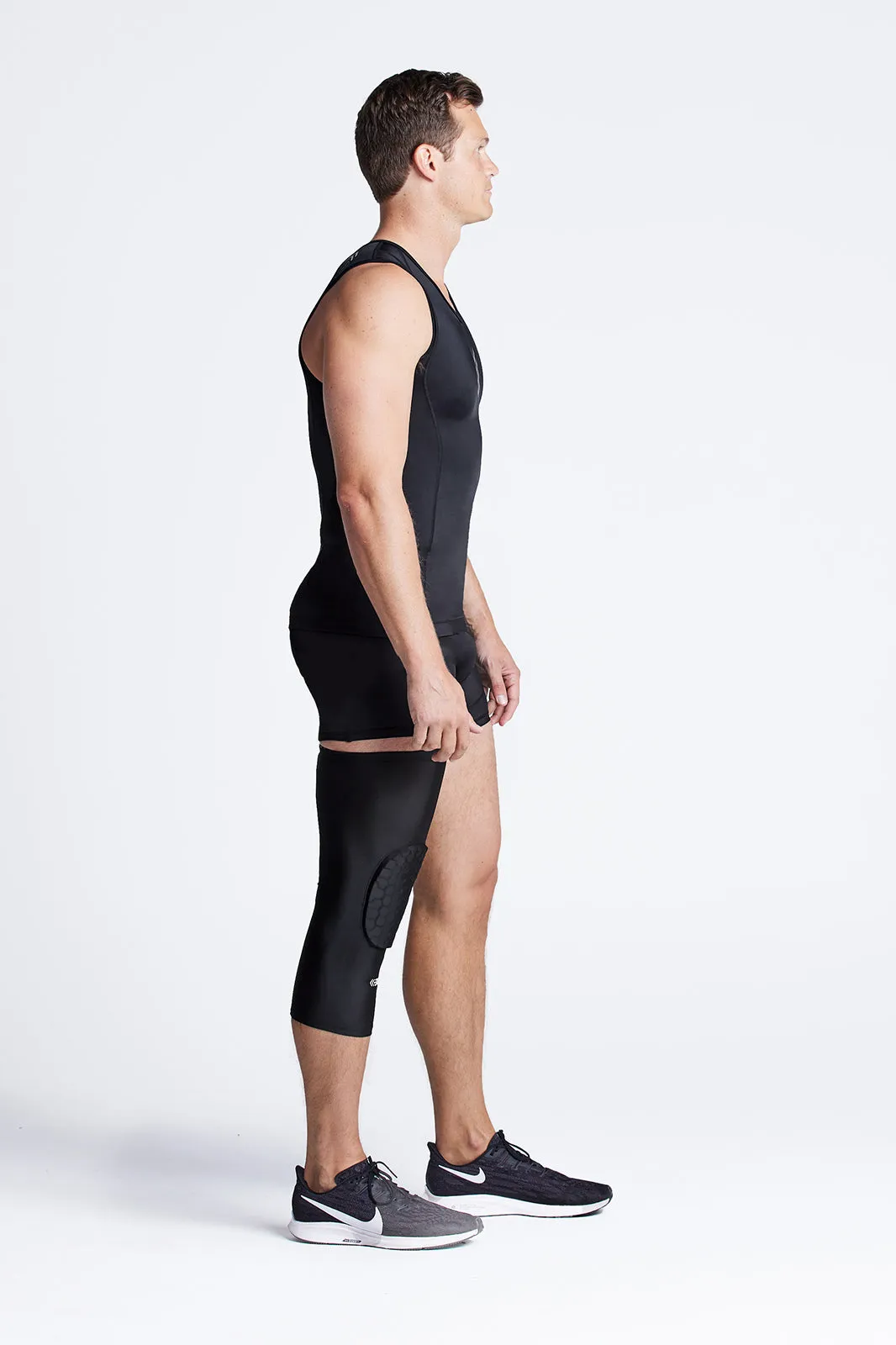 BASE Square Padded Knee Guard (Single) - Black sold by BASE Compression product image thumbnail 4