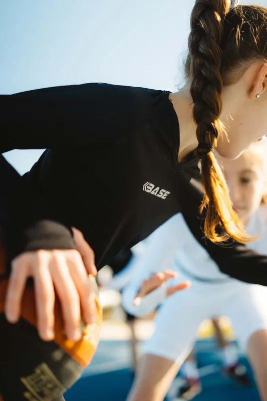 BASE Youth Long Sleeve Compression Tee - Black sold by BASE Compression