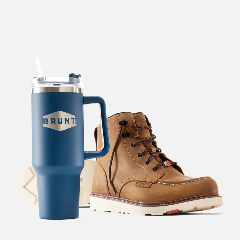 The Marin (Soft Toe) Bonus Pack (FREE 40 oz Navy Tumbler) sold by BRUNT Workwear