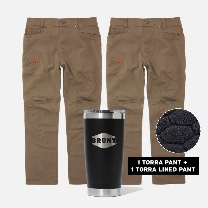 The Torra & Torra Lined Pant Pack (FREE 20 oz Tumbler) sold by BRUNT Workwear