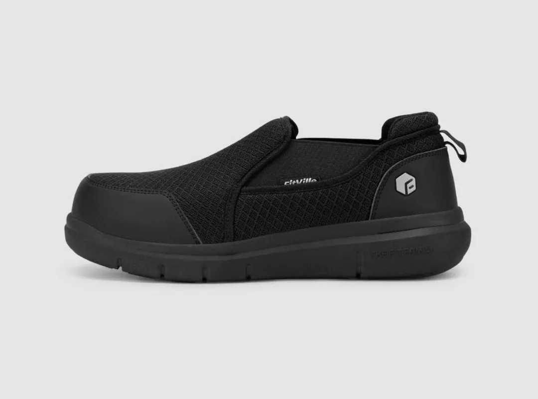FitVille Men's Composite Toe Slip-On Safety Shoes V1 sold by FitVille