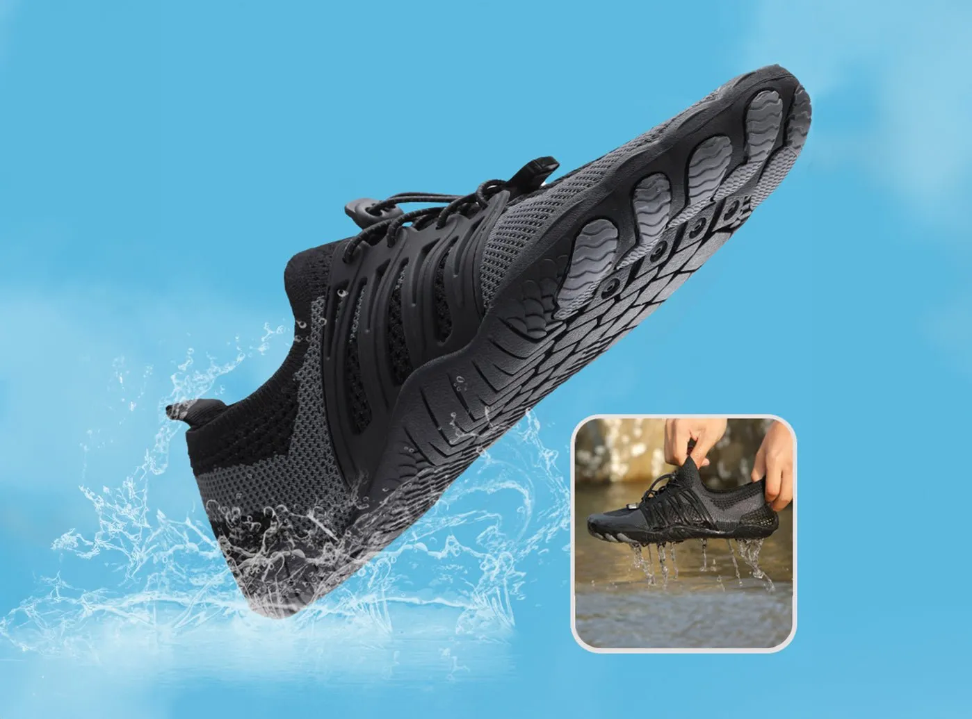 FitVille Men's WaveRider Water Shoes V3 sold by FitVille product image thumbnail 3