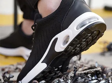 FitVille Men's Lightweight Air Cushioned Steel Toe Safety Shoes sold by FitVille product image thumbnail 4