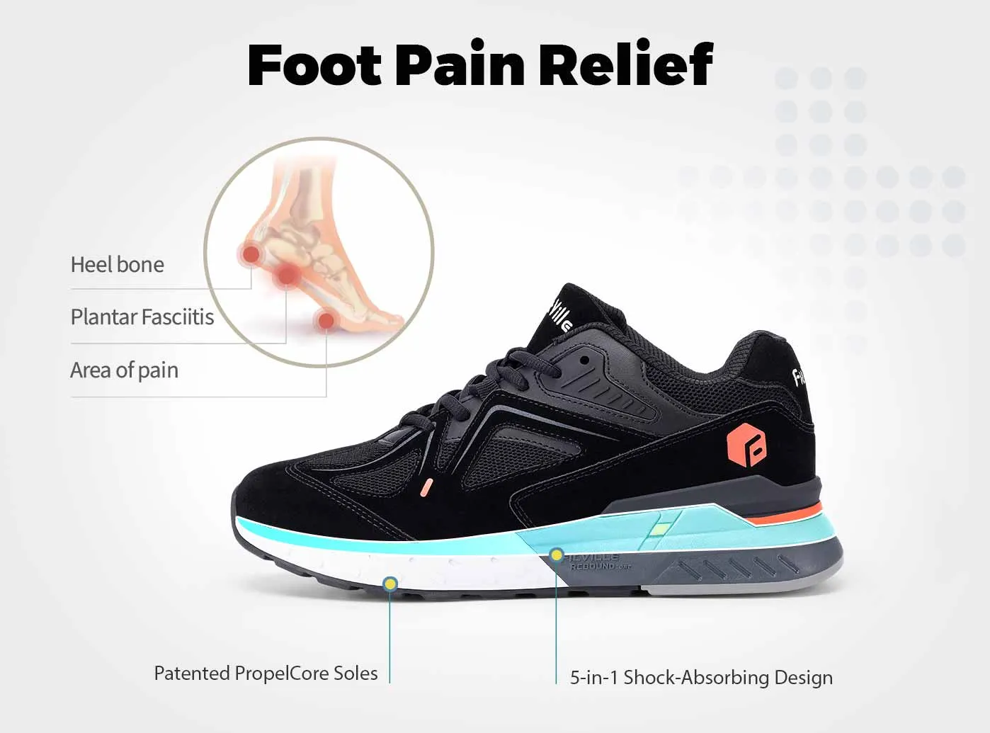 FitVille Women's Rebound Core Walking Shoes V1 sold by FitVille product image thumbnail 4