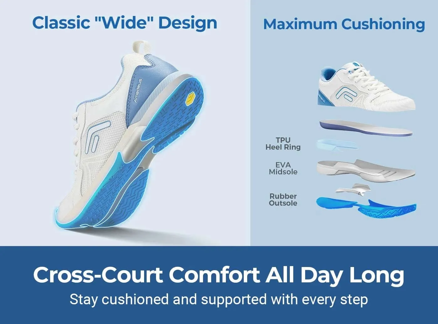 Women's Court Tennis Amadeus V6 sold by FitVille product image thumbnail 5