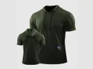 FitVille Men's Short-Sleeve Hoodie sold by FitVille