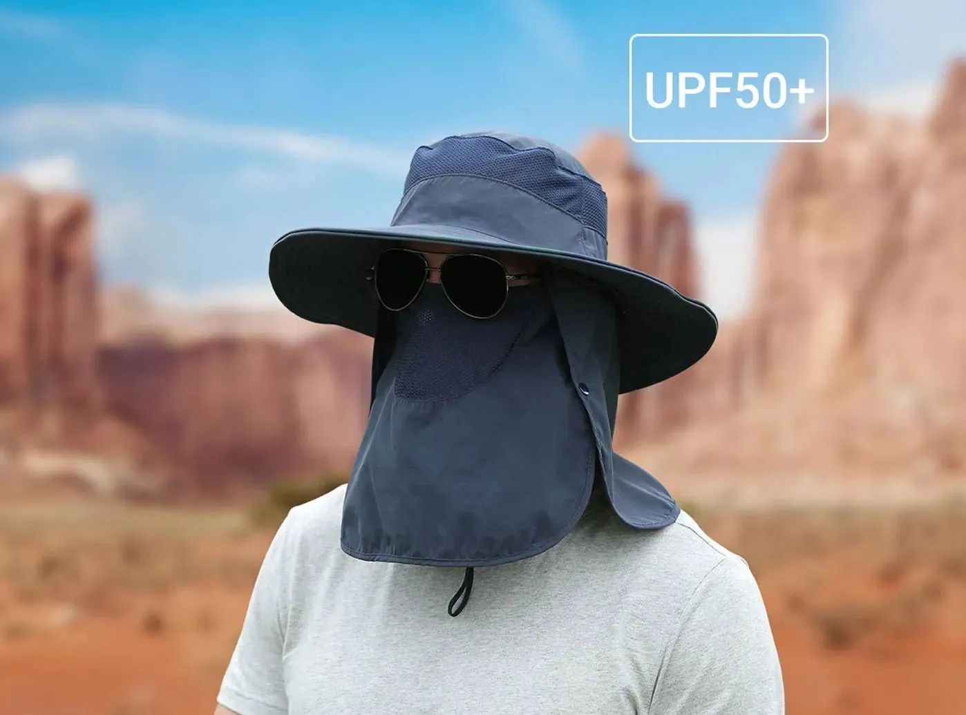 FitVille Face-Shielding Sun Hat sold by FitVille product image thumbnail 3