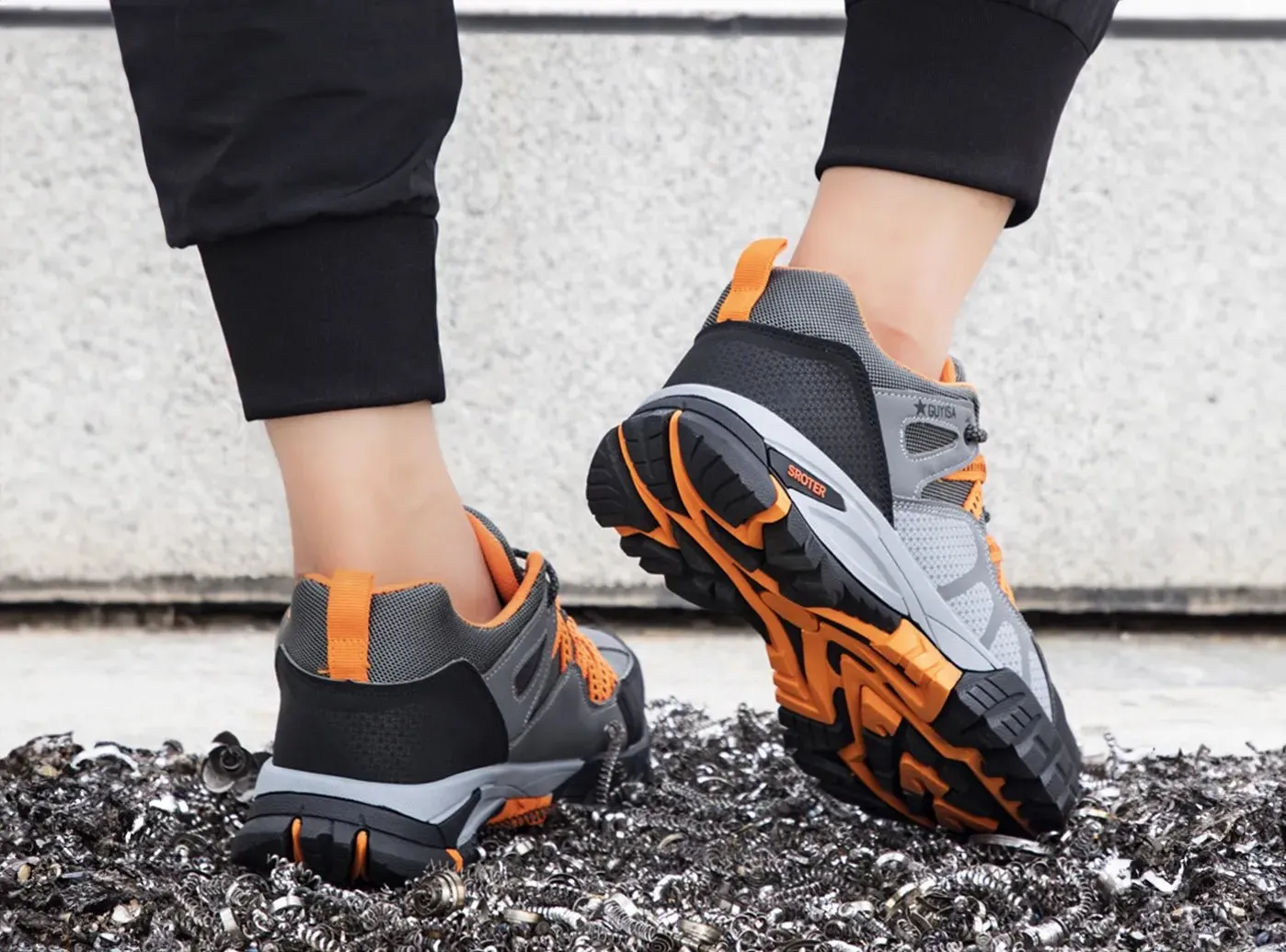 FitVille Men's Leather Hiking Shoes sold by FitVille product image thumbnail 3