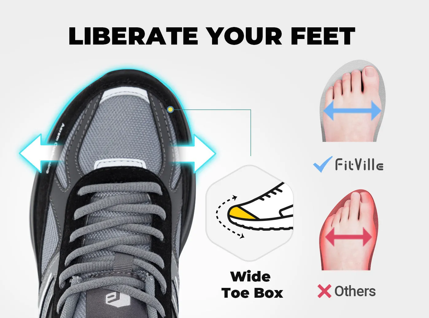 FitVille Women's HeelAero Walking Shoes V2 sold by FitVille product image thumbnail 3