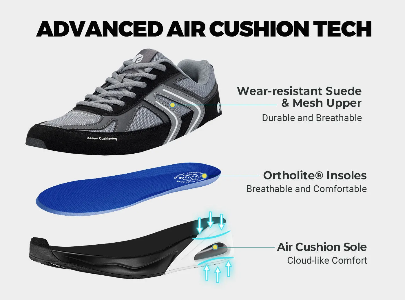 FitVille Women's HeelAero Walking Shoes V2 sold by FitVille product image thumbnail 5