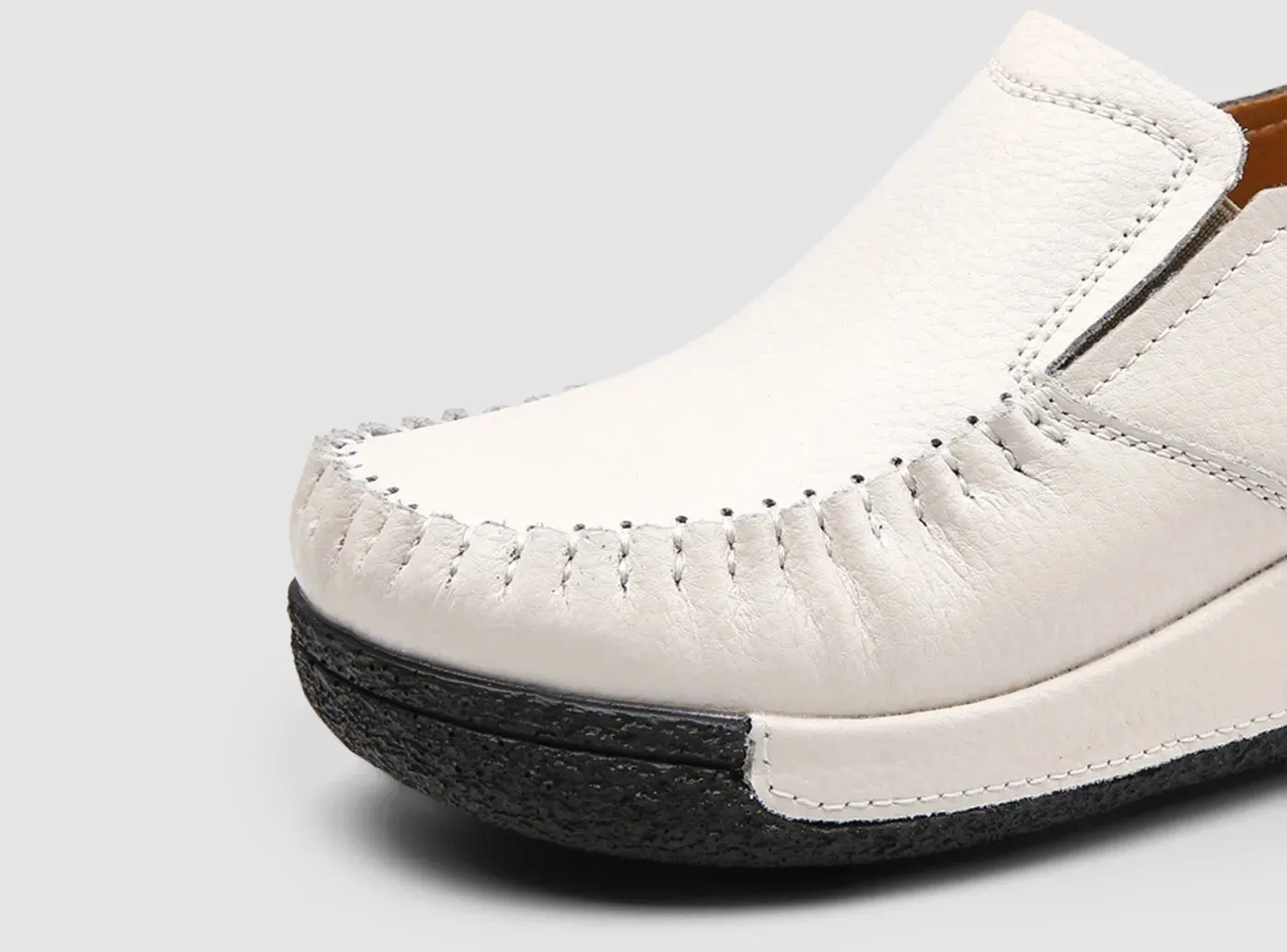 FitVille Women's Platform Leather Loafers sold by FitVille product image thumbnail 3