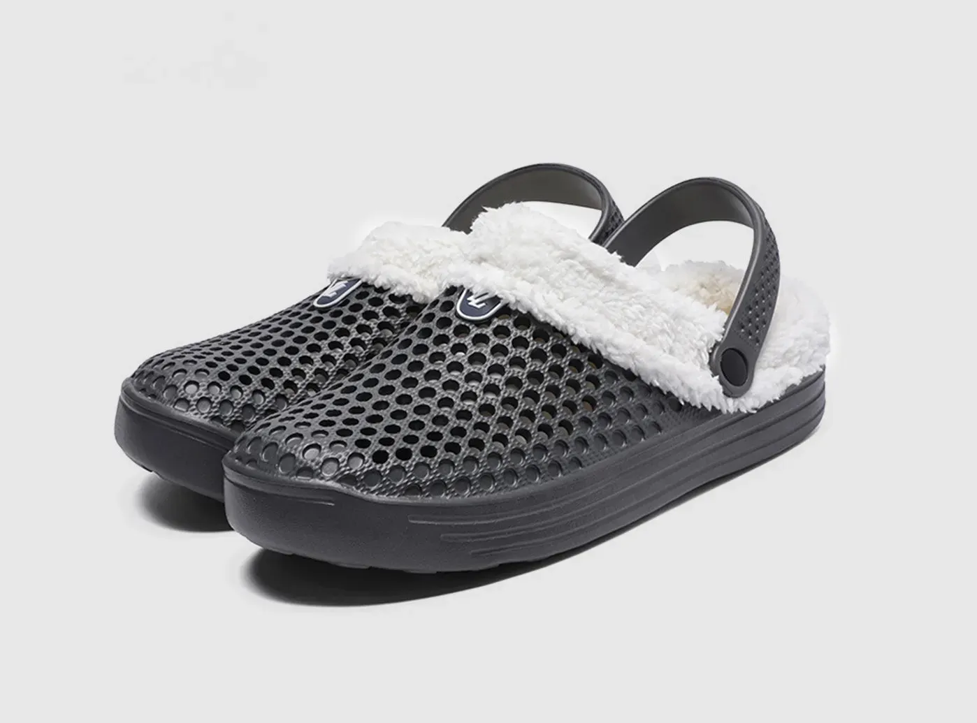 FitVille Men's Hollow Out Fur-lined Clogs sold by FitVille product image thumbnail 3