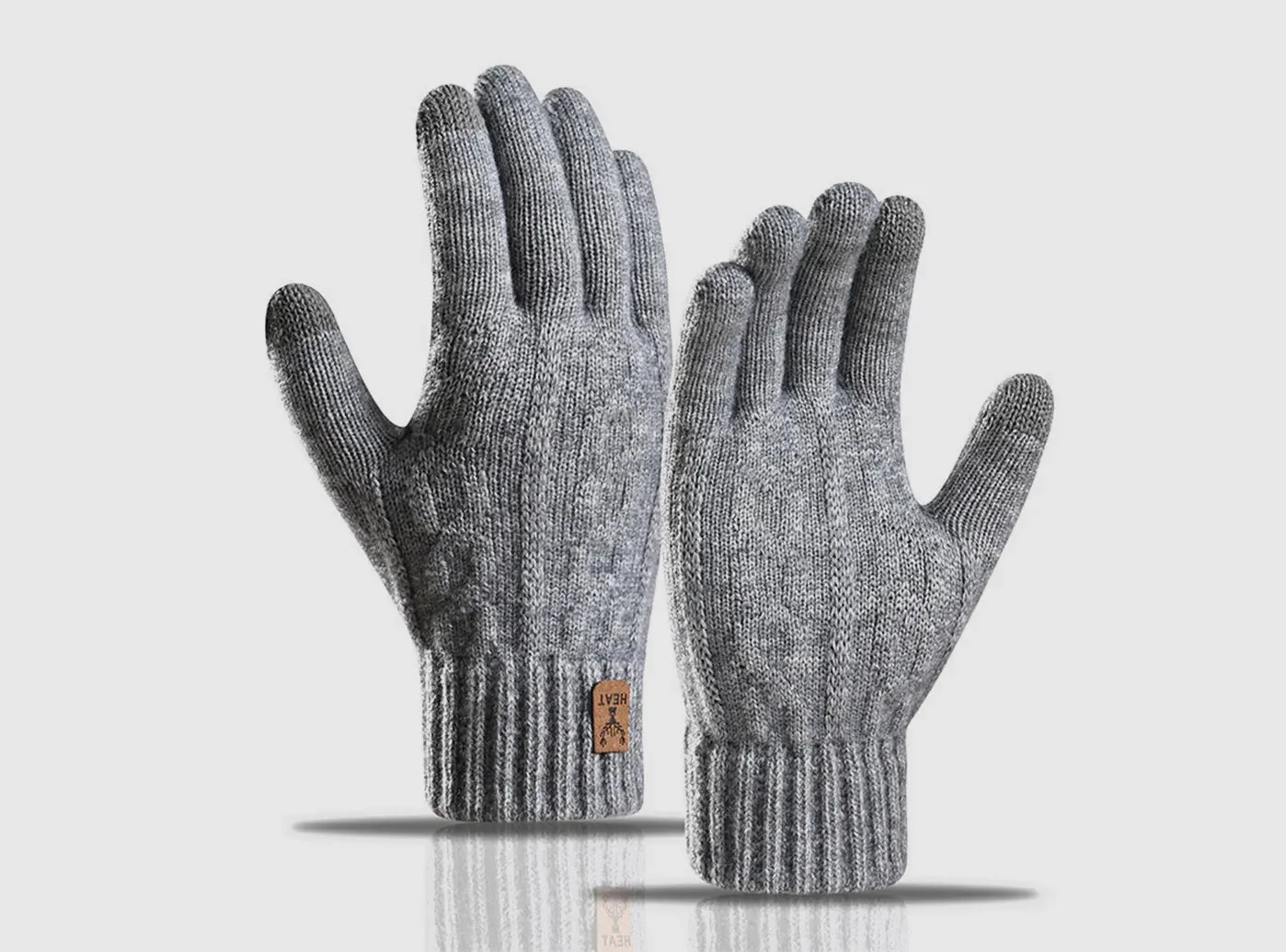 FitVille Knitted Wool Touchscreen Texting Functional Gloves (Unisex) sold by FitVille product image thumbnail 3