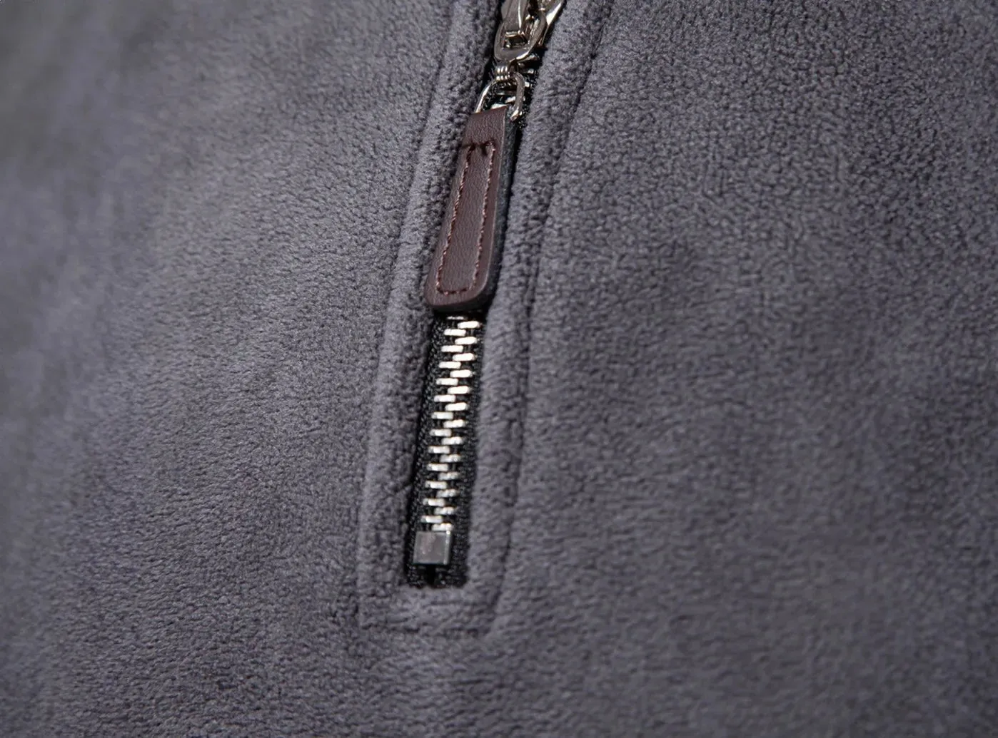 FitVille Men's Standing Neck Half Zip Fleece Sweater sold by FitVille product image thumbnail 2