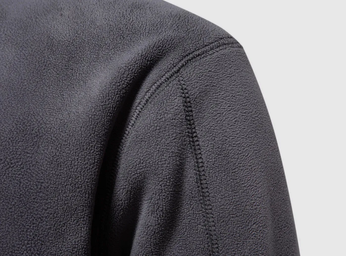 FitVille Men's Standing Neck Half Zip Fleece Sweater sold by FitVille product image thumbnail 3