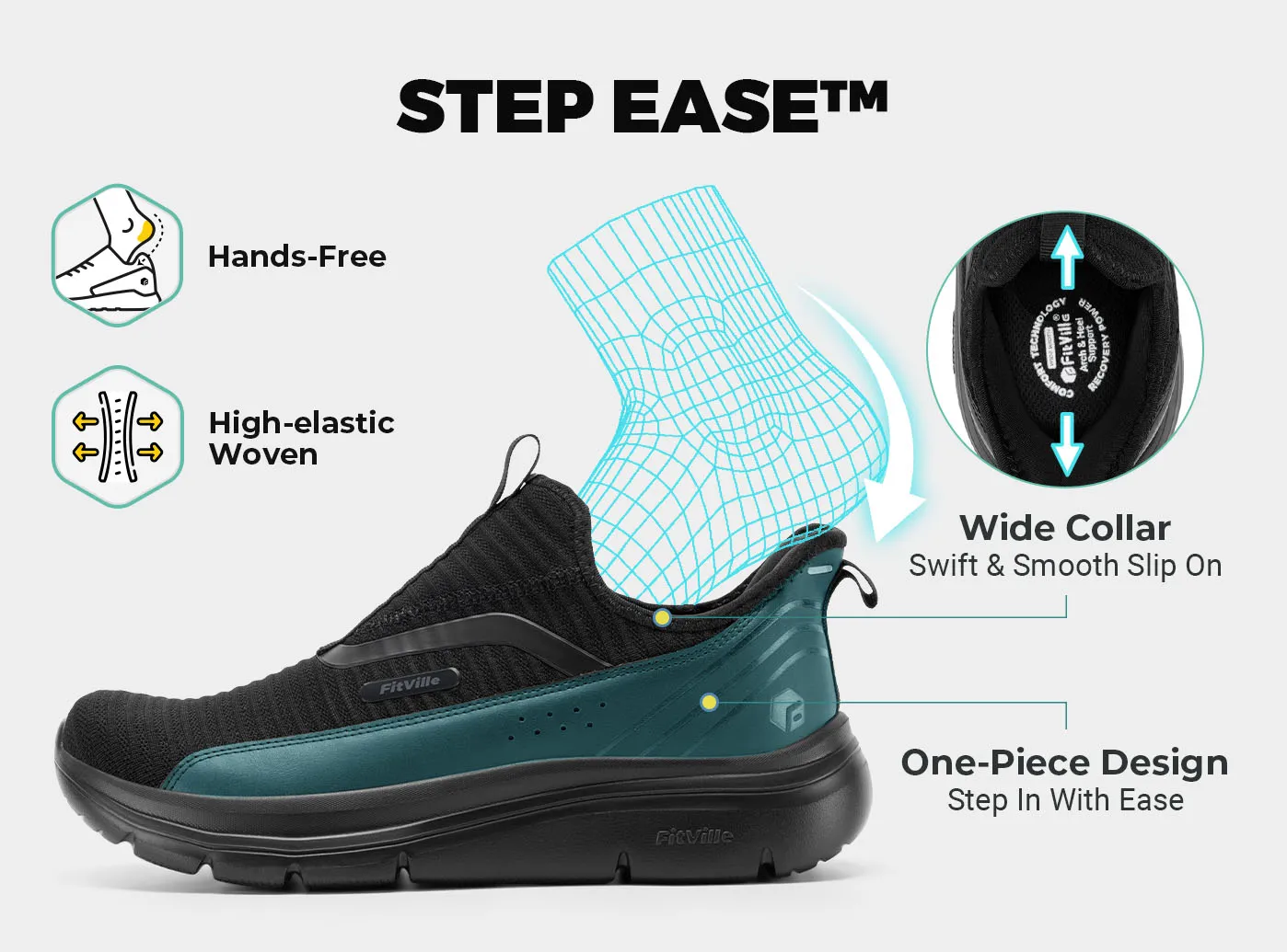 Men's Step Ease Slip-On V2 sold by FitVille product image thumbnail 4