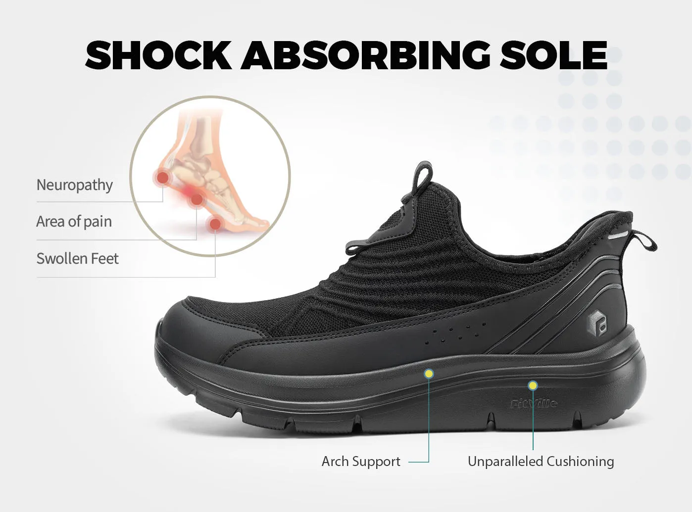 Men's Step Ease Slip-On V1 sold by FitVille product image thumbnail 4