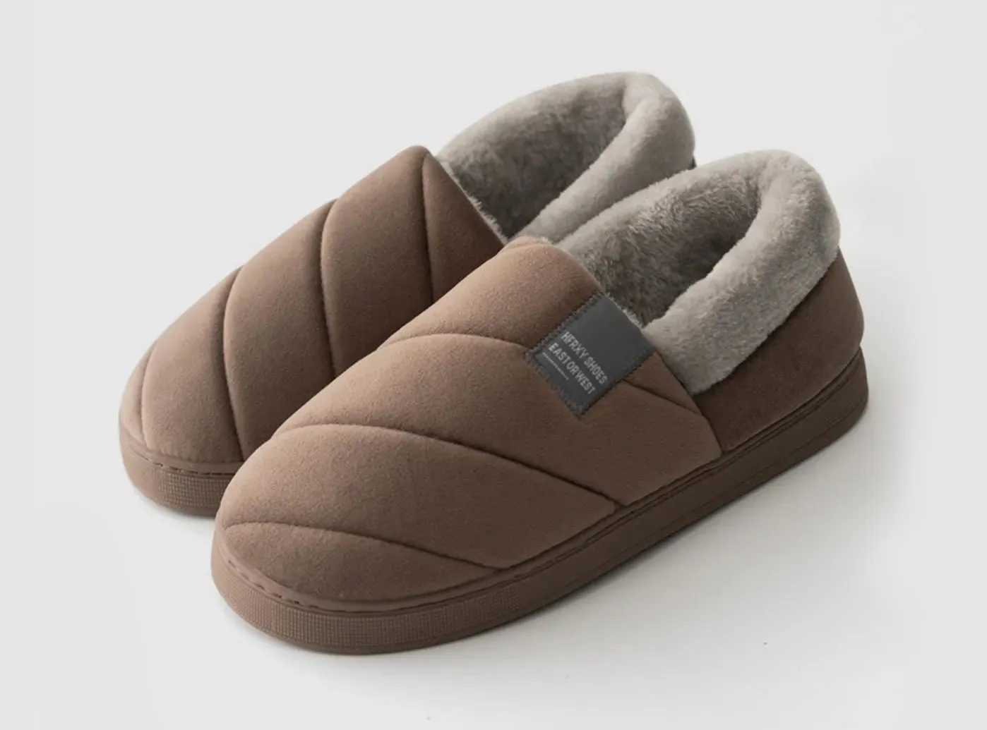 FitVille Men's Thick-Soled Warm Cotton Slippers sold by FitVille product image thumbnail 3