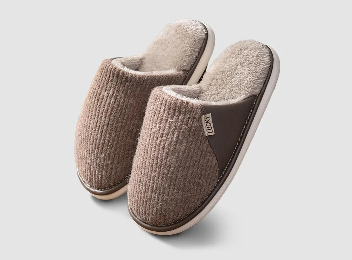 FitVille Men's Cozy Winter Fleece Slippers sold by FitVille product image thumbnail 4