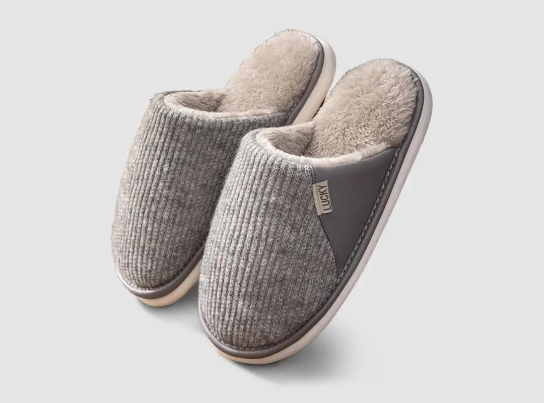 FitVille Men's Cozy Winter Fleece Slippers sold by FitVille