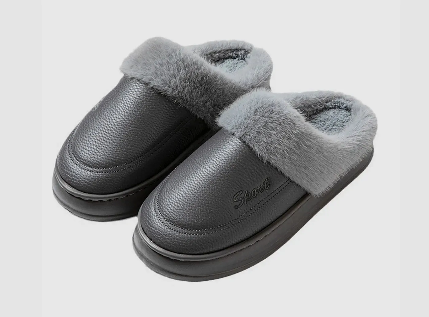 FitVille Men's Waterproof Winter Slippers sold by FitVille product image thumbnail 5