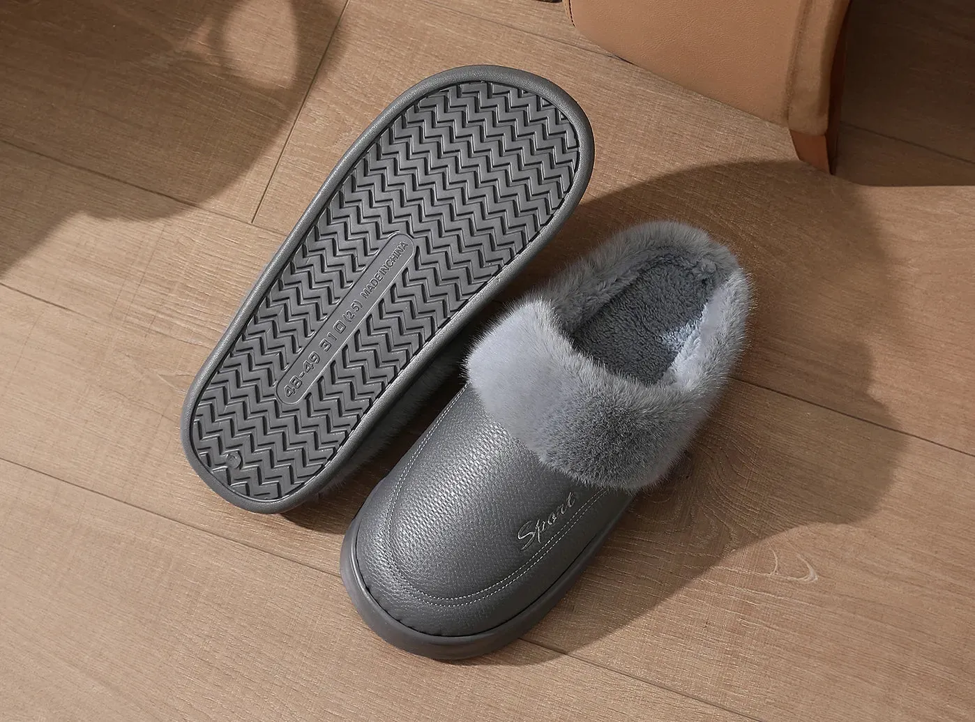 FitVille Men's Waterproof Winter Slippers sold by FitVille product image thumbnail 4