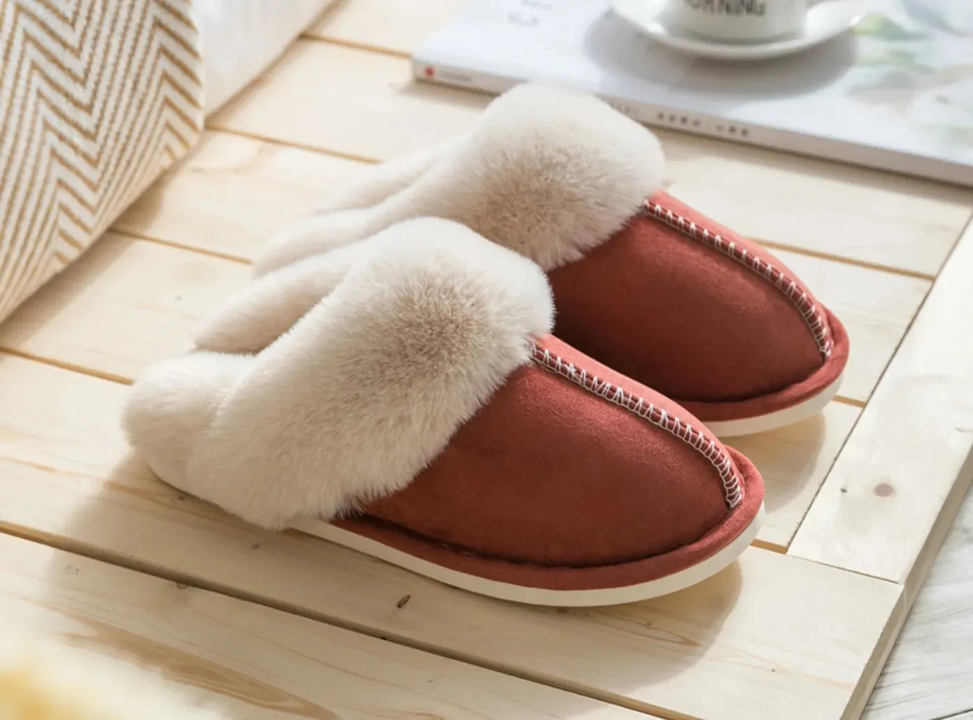 FitVille Women's Plush Indoor Slippers sold by FitVille product image thumbnail 5