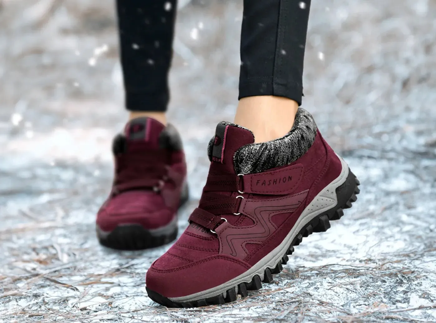 FitVille Women's Warm Mid-Top Snow Boots sold by FitVille product image thumbnail 2