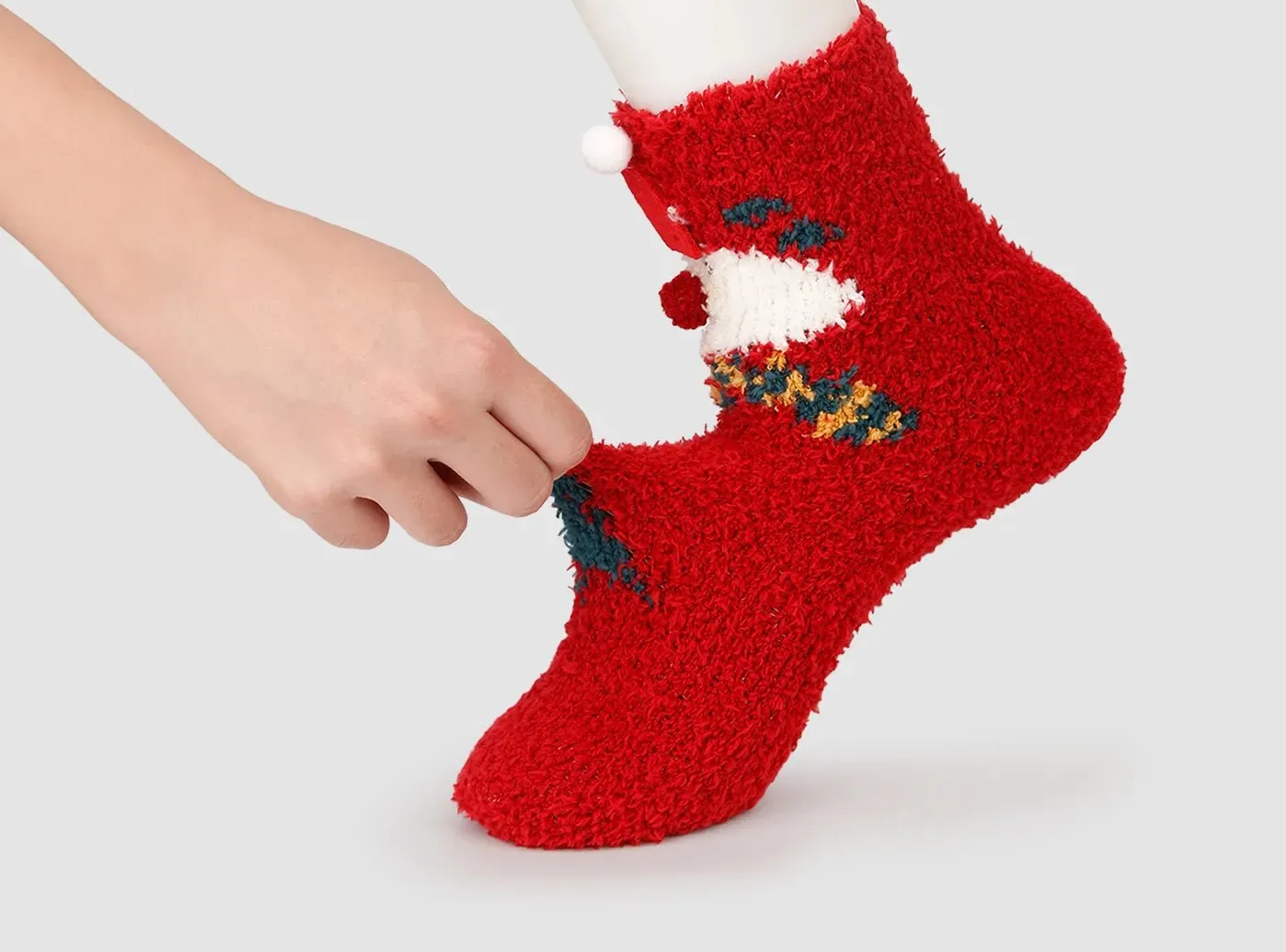 FitVille Women's Fuzzy Christmas Socks V2-3-Pack sold by FitVille product image thumbnail 3