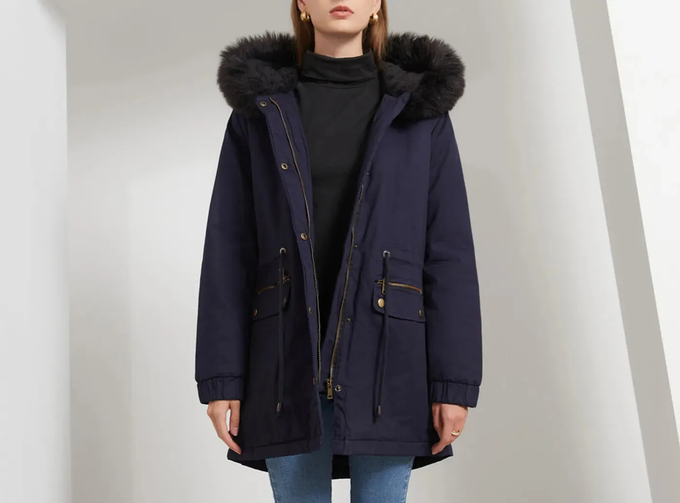 FitVille Women's Long Winter Jacket sold by FitVille product image thumbnail 4