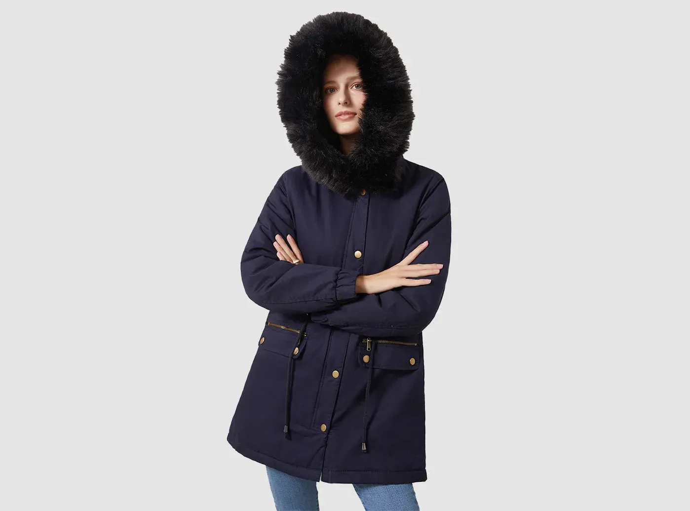 FitVille Women's Long Winter Jacket sold by FitVille product image thumbnail 3