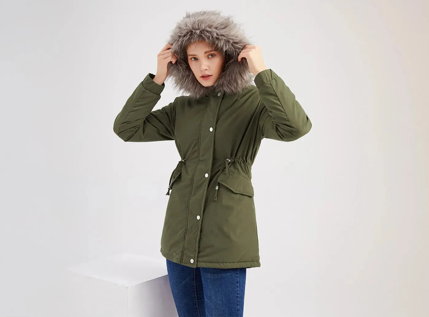 FitVille Women's Long Winter Parka sold by FitVille product image thumbnail 5