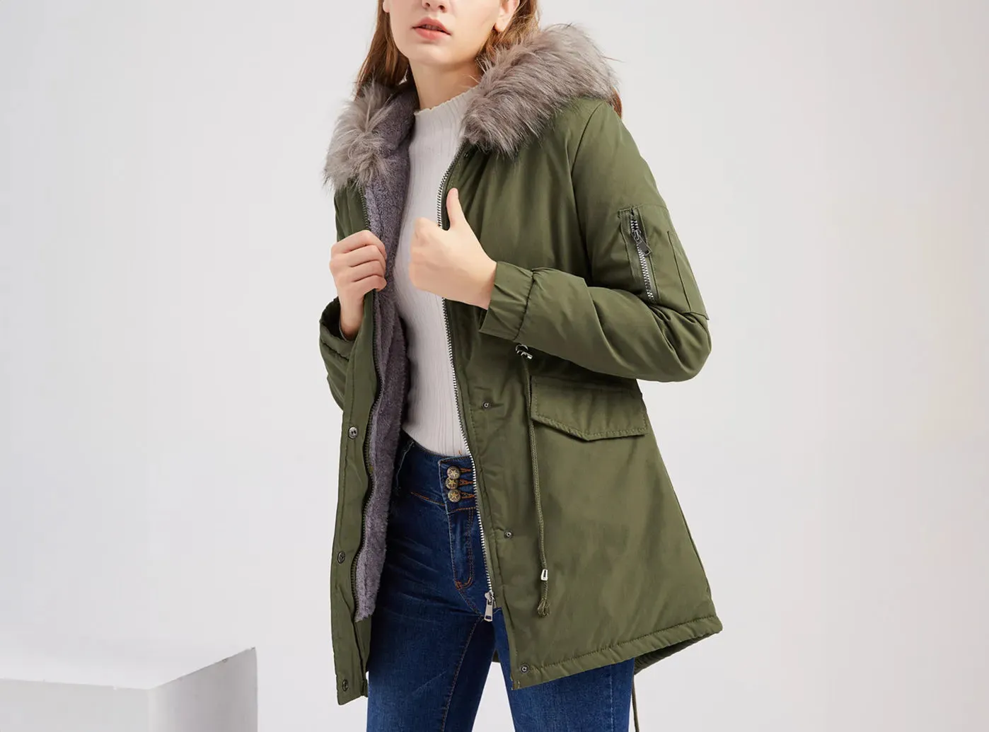 FitVille Women's Long Winter Parka sold by FitVille product image thumbnail 4