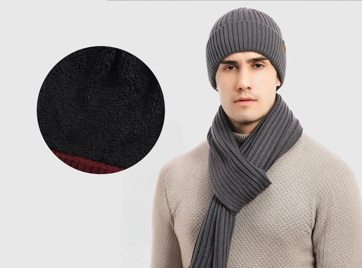 FitVille Winter Hat, Scarf, and Gloves Set (Unisex) sold by FitVille product image thumbnail 4