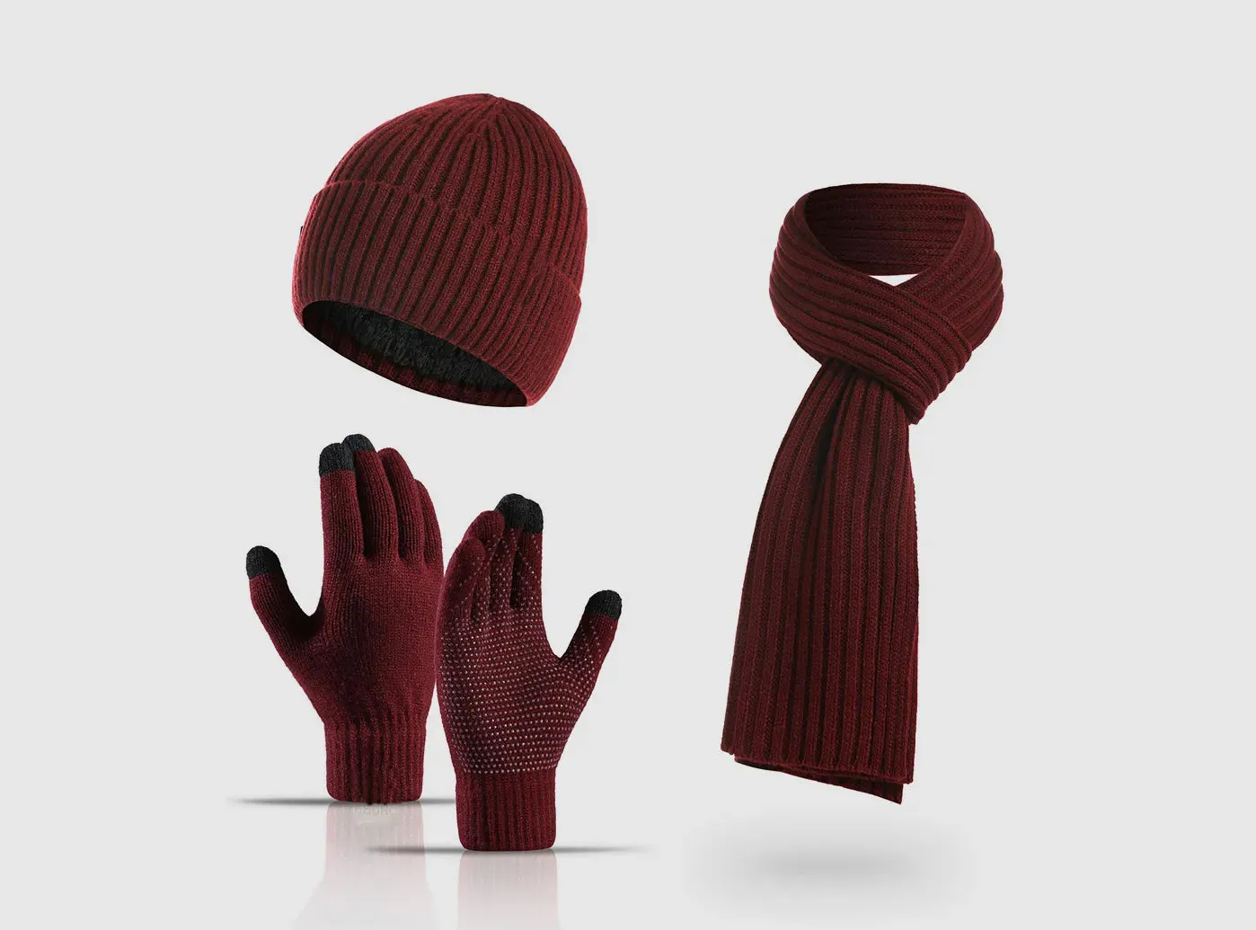 FitVille Winter Hat, Scarf, and Gloves Set (Unisex) sold by FitVille product image thumbnail 5