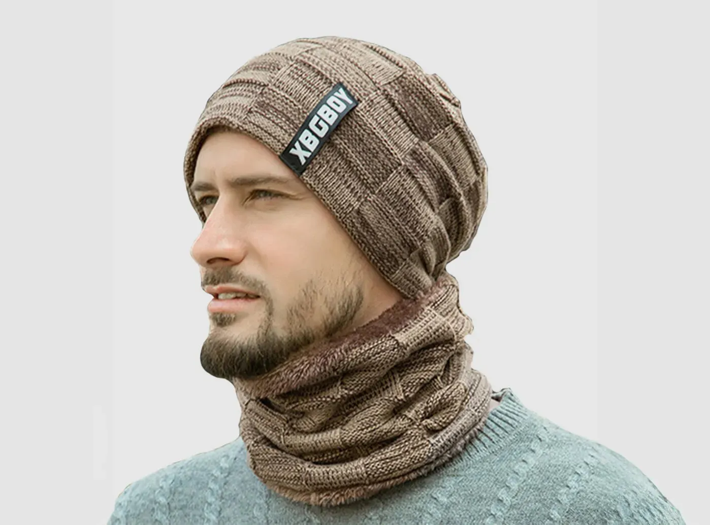FitVille Men's Winter Beanie Hat and Scarf Set sold by FitVille
