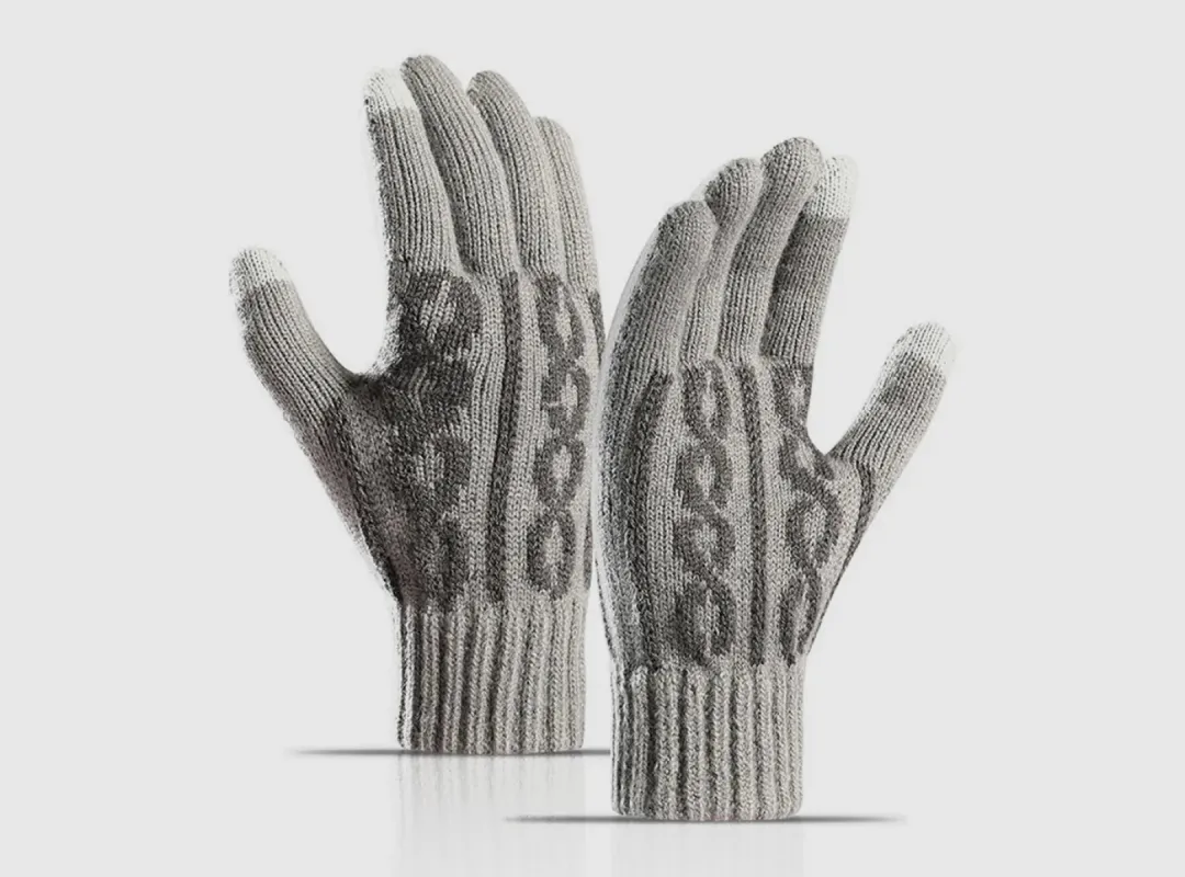 FitVille Men's Jacquard Knitted Winter Gloves sold by FitVille