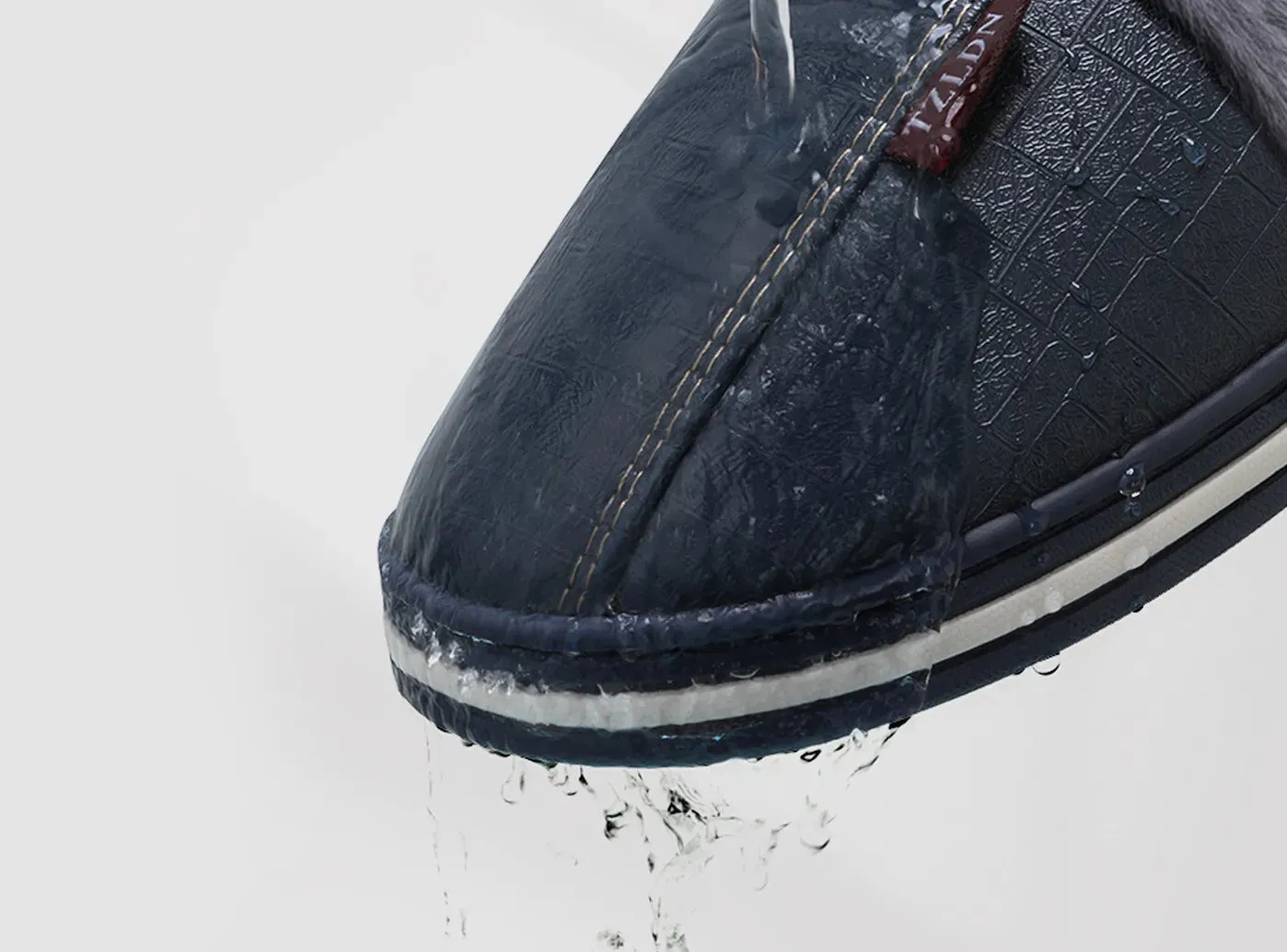 FitVille Men's Leather Loafer Slippers sold by FitVille product image thumbnail 3