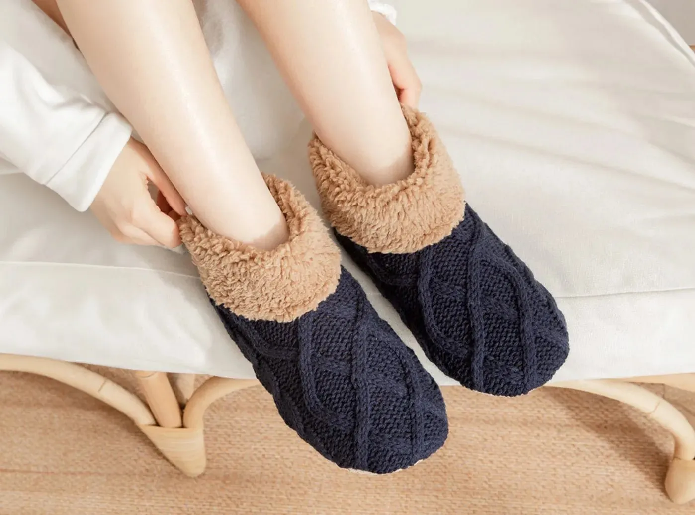 FitVille Women's Cozy Home Socks with Grip sold by FitVille product image thumbnail 3